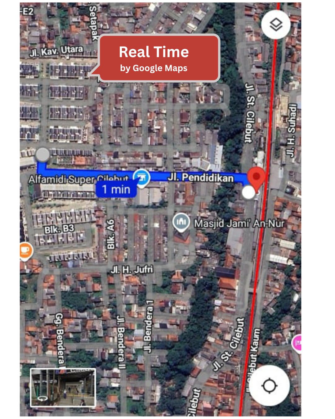 Real time by google maps